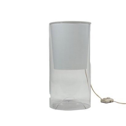 Aoy Tischlampe von Flos Glas Weißes Glas Italien 1970er