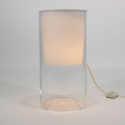 Aoy Tischlampe von Flos Glas Weißes Glas Italien 1970er