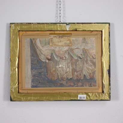 Oil on Cardboard by Vanni Rossi Italy 20th Century.