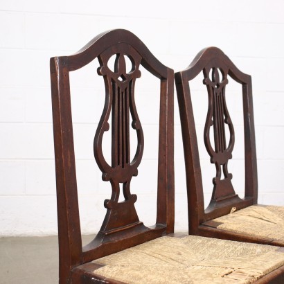 antigüedad, silla, sillas antiguas, silla antigua, silla italiana antigua, silla antigua, silla neoclásica, silla del siglo XIX, par de sillas de directorio