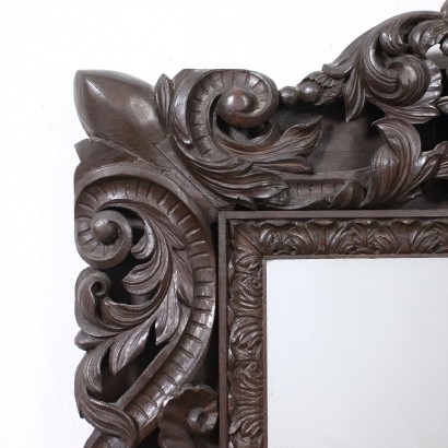 Neo Baroque Mirror Oak Italy XIX Century