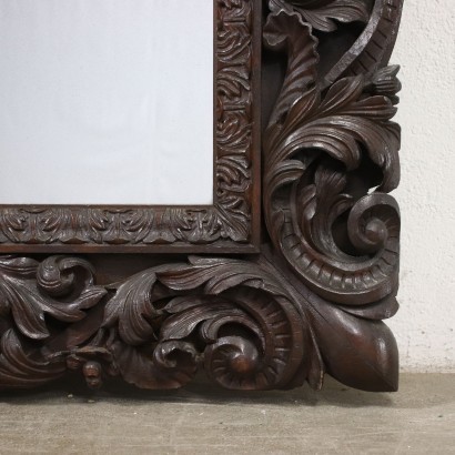Neo Baroque Mirror Oak Italy XIX Century