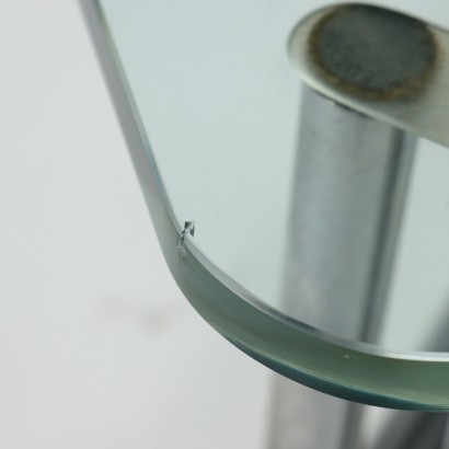 Couchtisch 784 von Cassina Verchromtes Metall Glas Italien 60er-70er