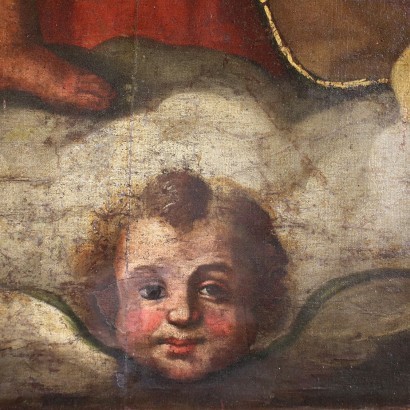 Virgen y el niño con ángeles