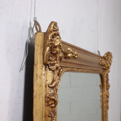 Mirror Carved Wood Italy XX Century.