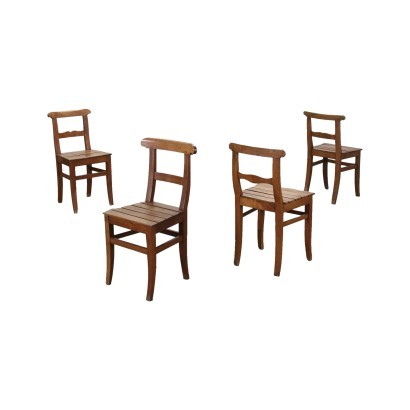 antigüedad, silla, sillas antiguas, silla antigua, silla italiana antigua, silla antigua, silla neoclásica, silla del siglo XIX, Grupo de cuatro sillas de director diferentes