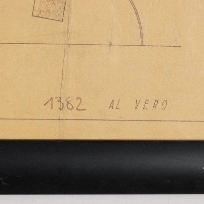 Projekt-Design Bleistift auf Papier Italien XX Jhd