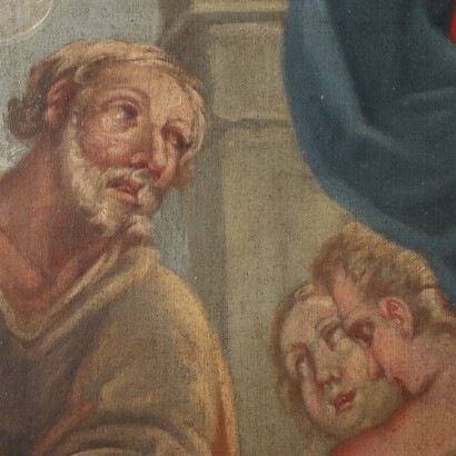 The Visitation Oil on Canvas Venetian School Italy XVIII C