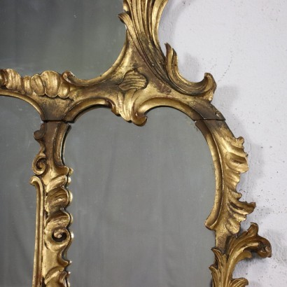 Baroque Style Mirror Gilded Wood Italy XX Century