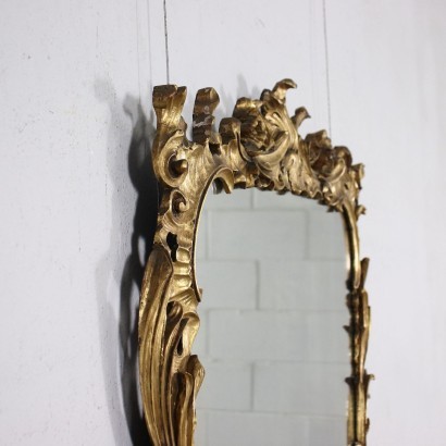 Baroque Style Mirror Gilded Wood Italy XX Century