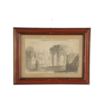Sketch of a Neoclassical Glimpse 18th Century