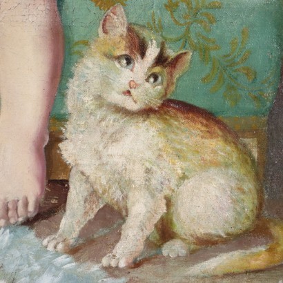 Retrato de una niña con gatos 1930, Retrato de una niña con gatos 1930