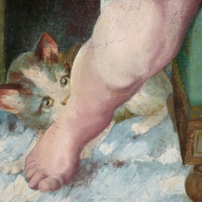 Retrato de una niña con gatos 1930, Retrato de una niña con gatos 1930