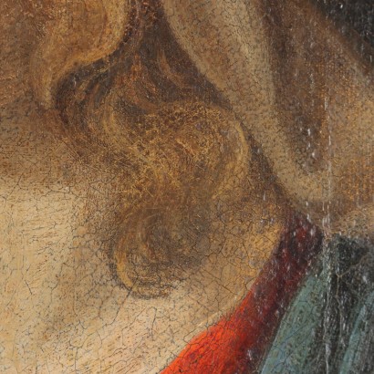 Praying Virgin Oil on Canvas Italy Late XVIII-Early XIX Century