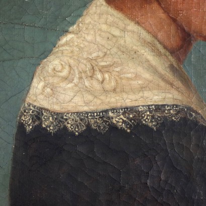 Porträt einer Junger Frau Öl auf Leinwand - Italien XIX Jhd