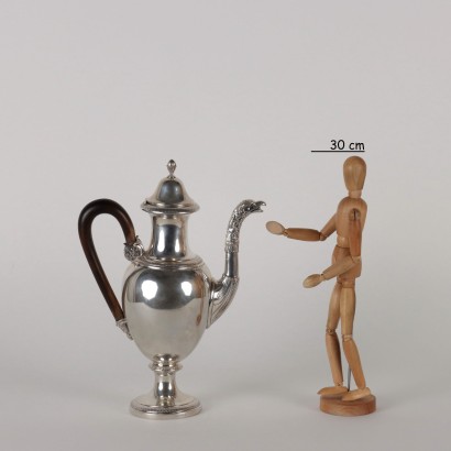 antiques, objects, antiques objects, ancient objects, ancient Italian objects, antiques objects, neoclassical objects, objects of the 19th century, Antonio Jackets0apo Silver Coffee Pot