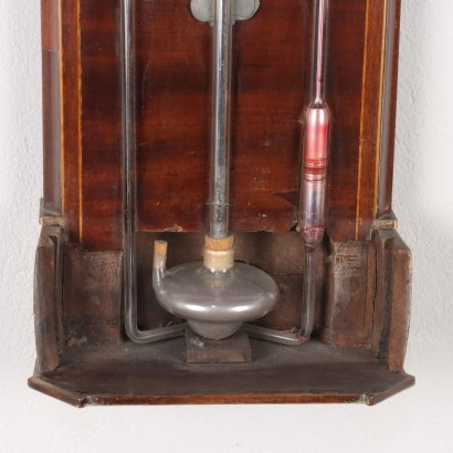 Baromètre avec Thermomètre Acajou Verre - Pays-Bas XIX Siècle