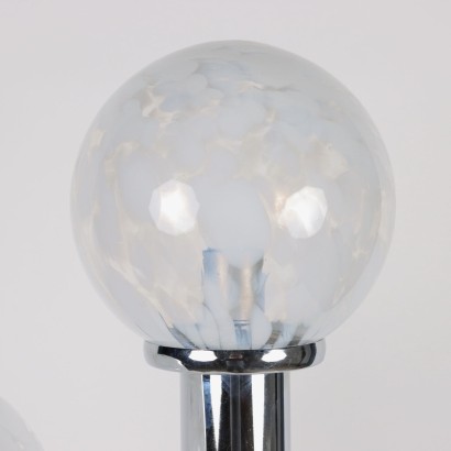 Stehlampe Verchromtes Metall Glas Italien 1960er-1970er