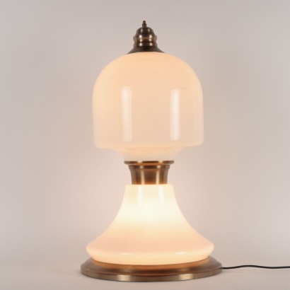 Table Lamp Brass Glass Italy 1960s-1970s