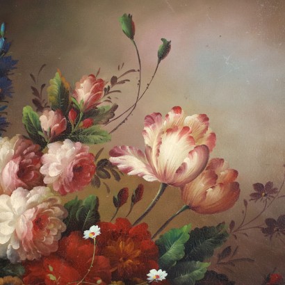 Floral Composition Oil on Canvas XX Century