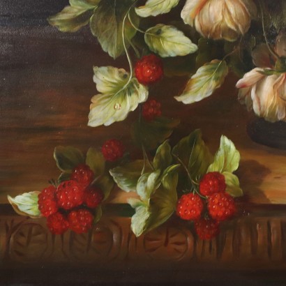 Great Floral Composition Oil on Canvas XX Century
