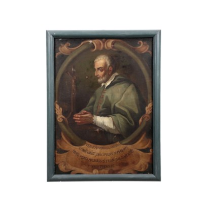 Porträt des Seligen Ancina Öl auf Leinwand Italien XVIII Jhd
