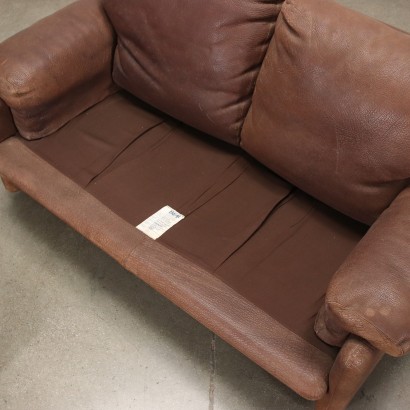 Coronado 2 Seater Sofa by B&B Foam Leather Italy 1970s