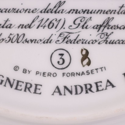 Assiette Piero Fornasetti Porcelaine Italie Années 1960-1969