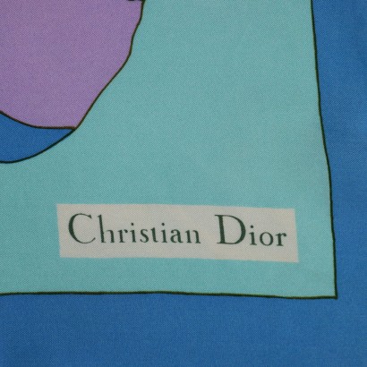 Vintage Dior, fular vintage, fular floral, fular Dior, fular vintage Christian Dior Floral