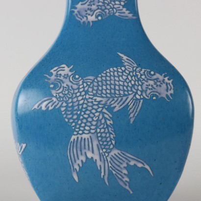 Vase à Balustre Porcelaine Chine Années 50