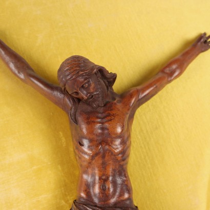 Crucified Christ Wood Fabric Italy XIX Century