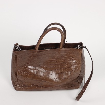 Crocodile-Print Leather Bag by Furla Italy