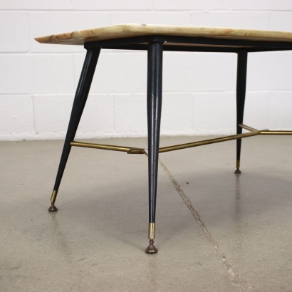 Coffee Table Metal Onyx Brass Italy 1950s-1960s