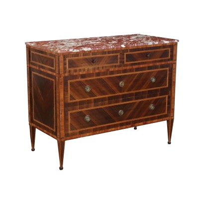 Chest of Drawers Rosewood Marble Italy XX Century