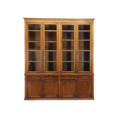 Umbertine French Bookcase Walnut Oak France 19th-20th Century
