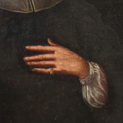 Portrait of Giulia Barcaioli Oil on Canvas Italy XVII Century