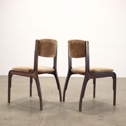 Drei Stühle Vittoria Cantieri Carugati Holz Italien 1960er