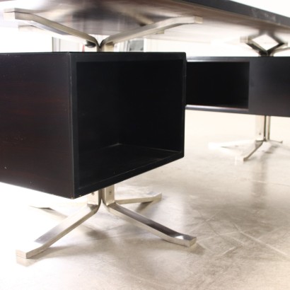 Office Desk Formanova Lacquered Wood Metal Italy \\'60s-\\'70s