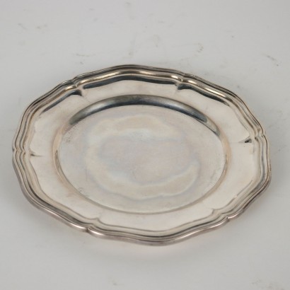 Set of 12 Silver Saucers Ricci Manufacture Italy \'50s-\'60s