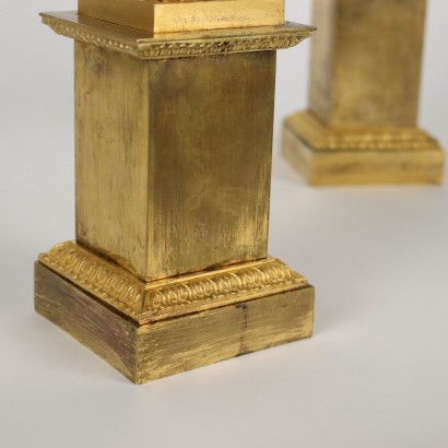 Paar Medici-Vasen Vergoldete Bronze Italien XIX Jhd
