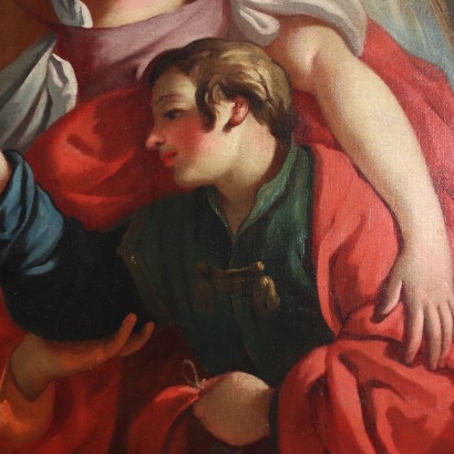 Tobiolo and Tobias Oil on Canvas Italy XVIII Century