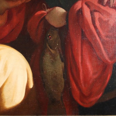 Tobiolo and Tobias Oil on Canvas Italy XVIII Century