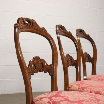 antik, Stuhl, antike Stühle, antiker Stuhl, antiker italienischer Stuhl, antiker Stuhl, neoklassischer Stuhl, Stuhl des 19. Jahrhunderts, Gruppe von sechs Louis Philippe Stühlen