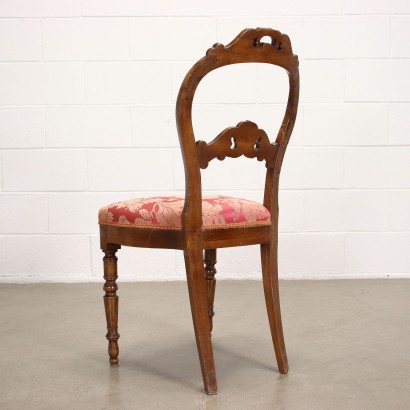 antik, Stuhl, antike Stühle, antiker Stuhl, antiker italienischer Stuhl, antiker Stuhl, neoklassischer Stuhl, Stuhl des 19. Jahrhunderts, Gruppe von sechs Louis Philippe Stühlen