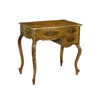 Venetian Baroque Style Desk Wood Italy XX Century