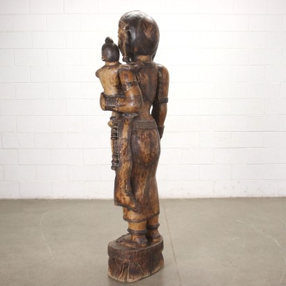 Statue de Divinité Bois - Inde XX Siècle
