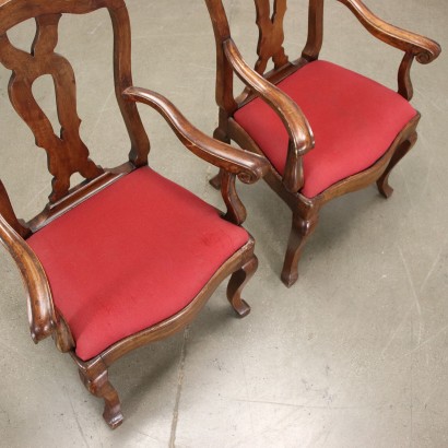 antique, armchair, antique armchairs, antique armchair, antique Italian armchair, antique armchair, neoclassical armchair, 19th century armchair, Pair of Tuscan Baroque Armchairs