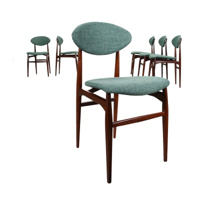 antiquités modernes, antiquités de conception moderne, chaise, chaise antique moderne, chaise d'antiquités modernes, chaise italienne, chaise vintage, chaise des années 60, chaise design des années 60, groupe de 6 chaises, chaises des années 60