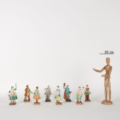 Group of 8 Capodimonte Figures Porcelain - Italy XX Century