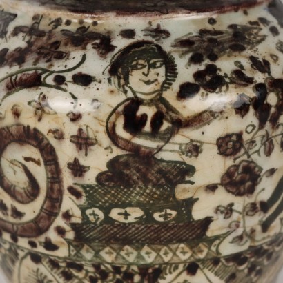 antiquariato, vaso, antiquariato vasi, vaso antico, vaso antico italiano, vaso di antiquariato, vaso neoclassico, vaso del 800,Vaso Globulare in Terraglia